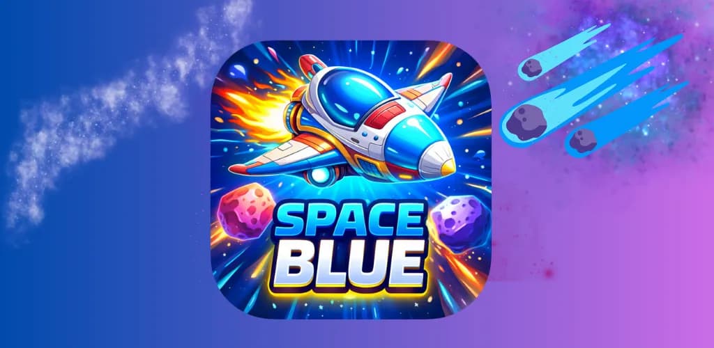 Space Blue: jogo de naves casual em Flutter